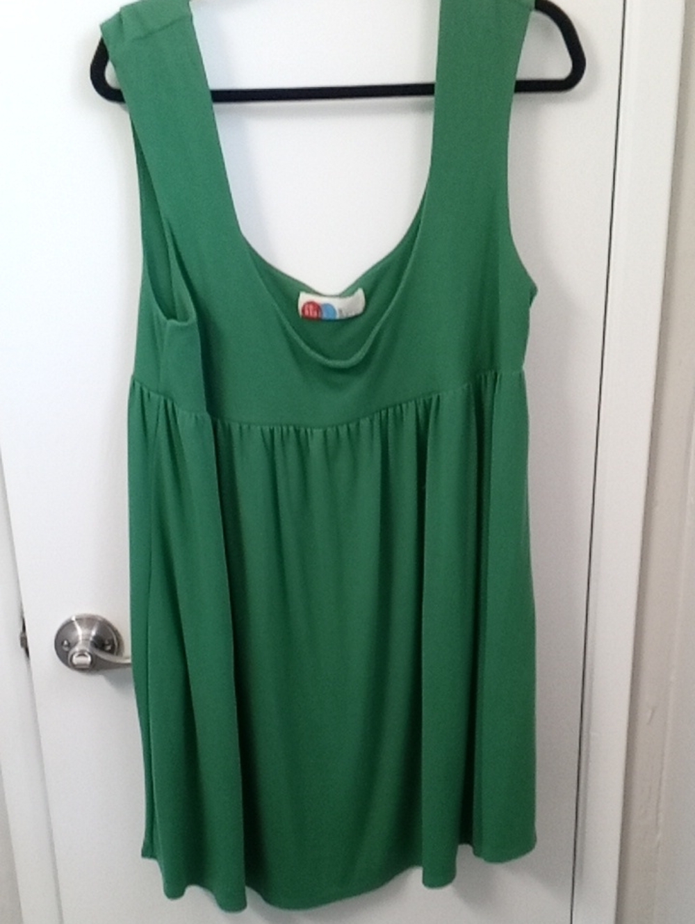 FREE PEOPLE Green Sleeveless Scoop Neck Tunic Dress